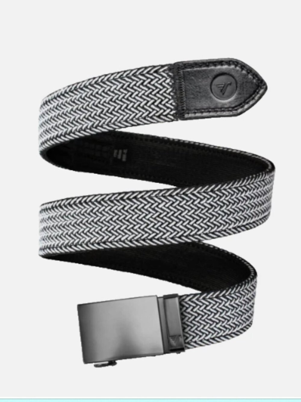 New with Tags 40mm Mission Belt Braided Black White/ Gray XL to 45 inches